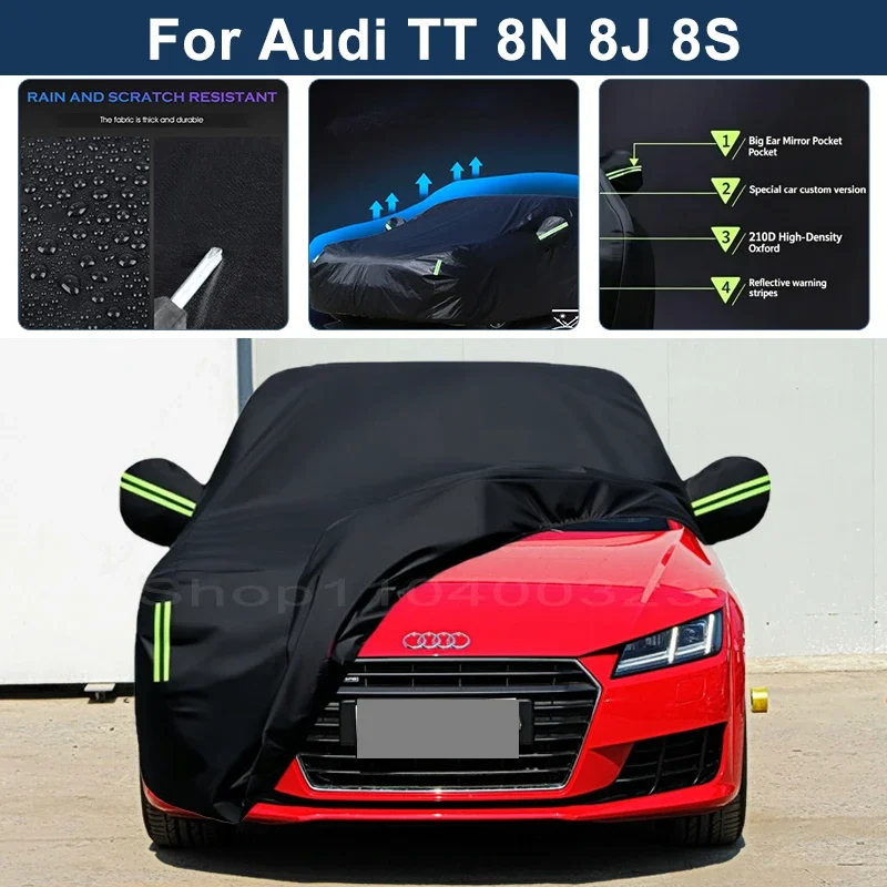 Auto Exterior Sun-Snow Protective Car Cover For Audi TT 8N 8J 8S Waterproof Dustproof Anti-UV Outdoor Cover