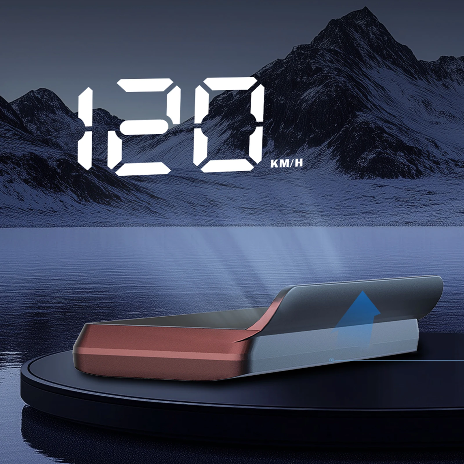 자동차 헤드업 디스플레이 GPS HUD 전면 유리 KMH 디지털 전자 속도계 모든 차량용 트럭용 플러그 앤 플레이 자동차 인테리어 액세서리