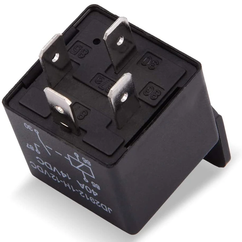 2 Packs of Relays 4-Pin 12V 40A Relay Kit Spst Model: JD2912-1H-12VDC 40A 14VDC Car Switch and Starter