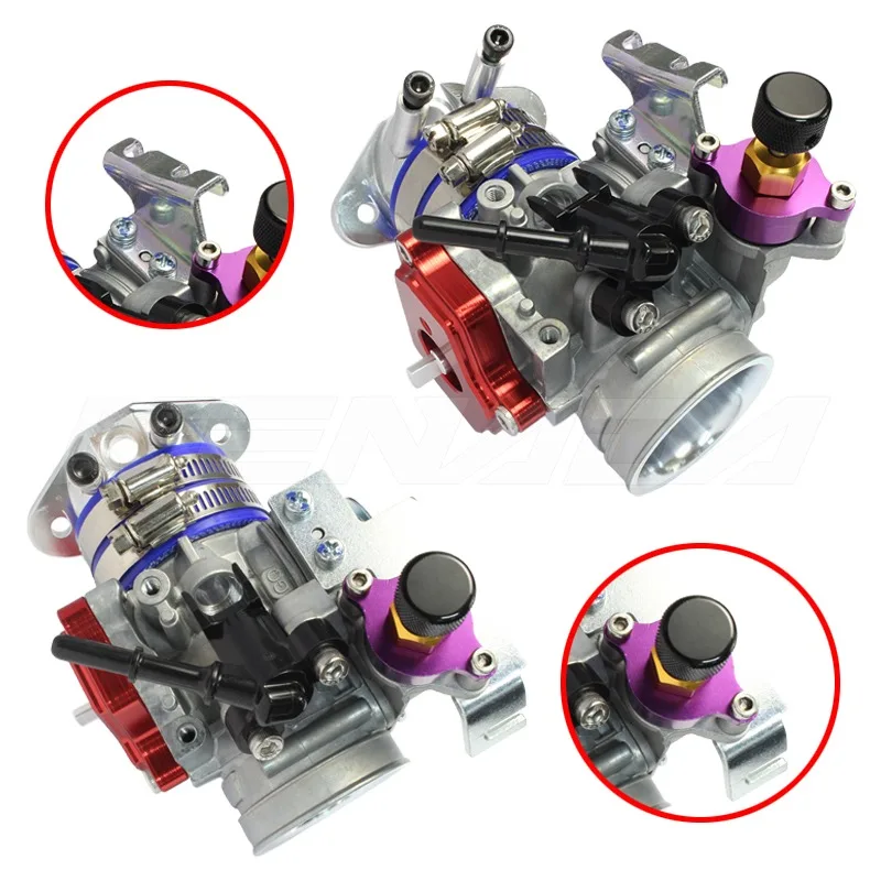38mm 40mm 42mm Aluminum Throttle Body for Honda Lead125 Giorno PCX160 Click160 CBR250 CBR250r 4 Interfaces CNC - Image 3