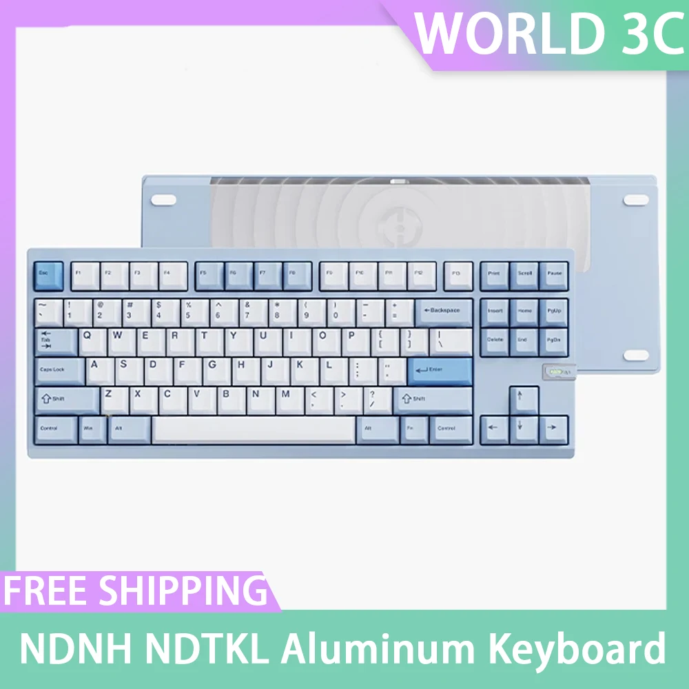 NDNH NDTKL Aluminum Keyboard Tri-mode RGB Hot Swap Gasket Structure CNC Customized Gaming Mechanical Keyboard Pc Gamer Accessor