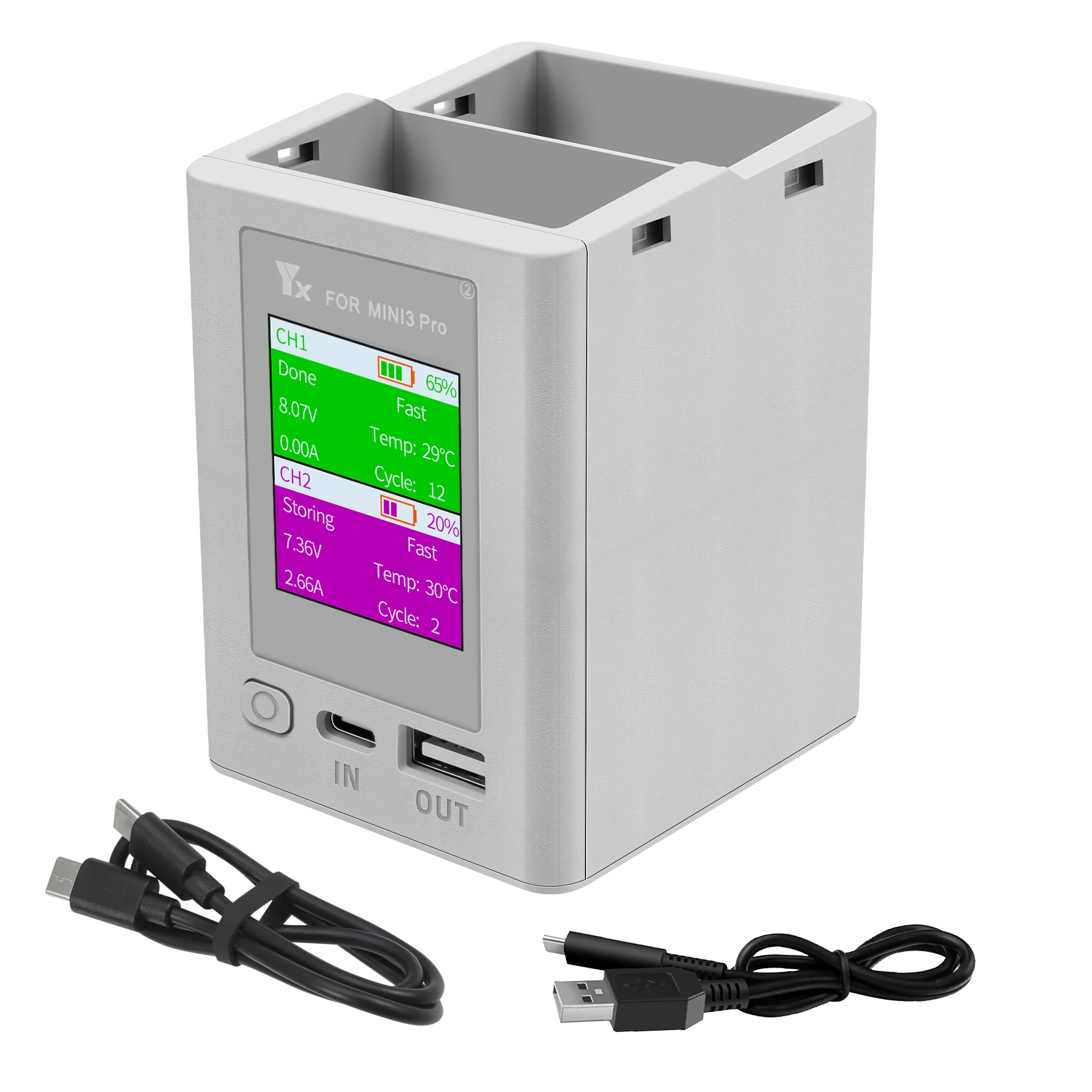 

For DJI Mini 4 pro/ Mini 3/ Mini 3 pro with Digital Display Screen Charger Charging Butler Drones Accessories