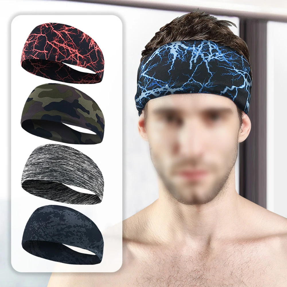 

1pc Headband 21g Elastic Design Sports Anti-Sweat Headband Moisture Wicking Sweatband Hairband For Running Cycling Fitness