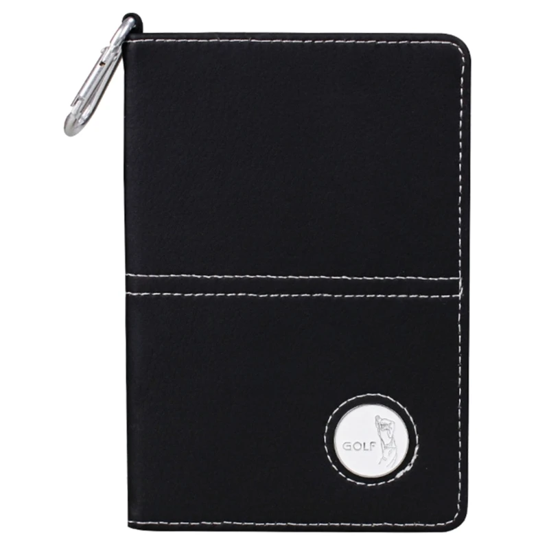 YD61 Refillable Golf Scorecard Holder Leather Golf Yardage-Book Cover with Golf Scorecard Book,Unique Golf Gift for Women Men