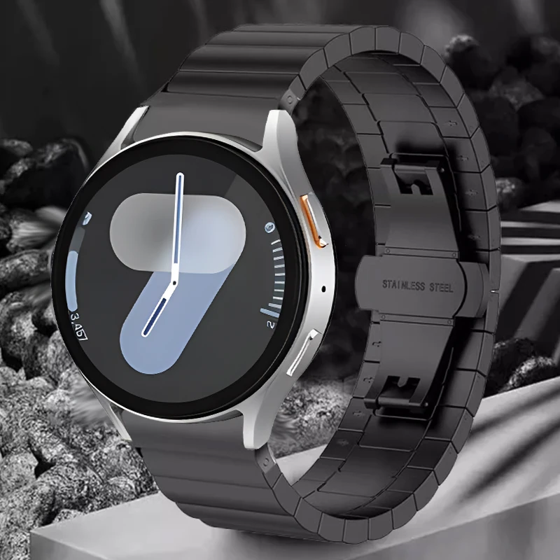 Keine Lücken Edelstahlarmband für Samsung Galaxy Watch 7 6 5 4 40 44 mm Armband für Galaxy Watch 5Pro/4 6 Classic 43 46 42 47 mm