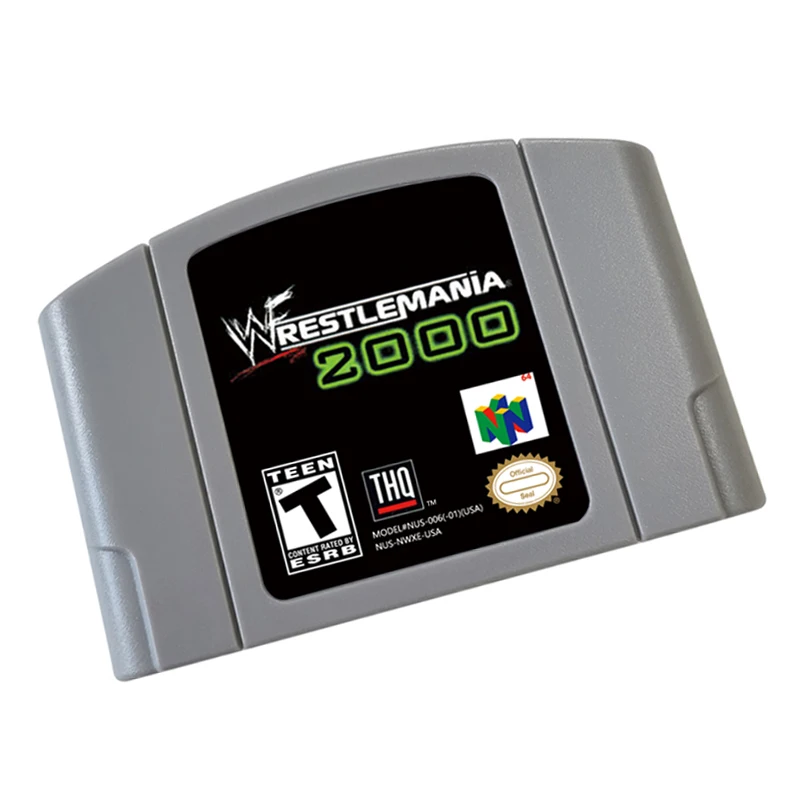 WWF Wrestlemania 2000 64 بت لعبة فيديو خرطوشة لوحدة التحكم في الألعاب النسخة الأمريكية