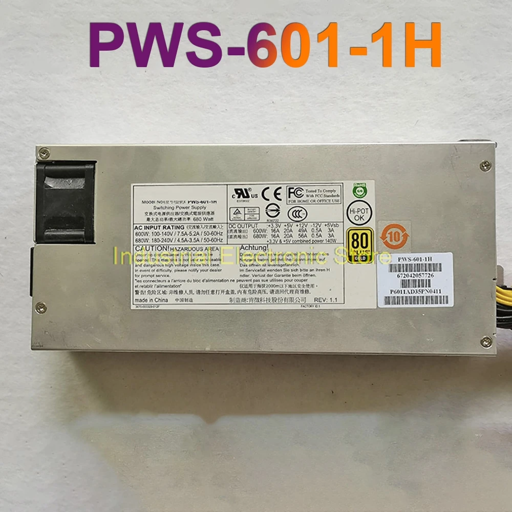 

For Supermicro 1U Server Power Firewall Mute Power Supply PWS-601-1H 680W