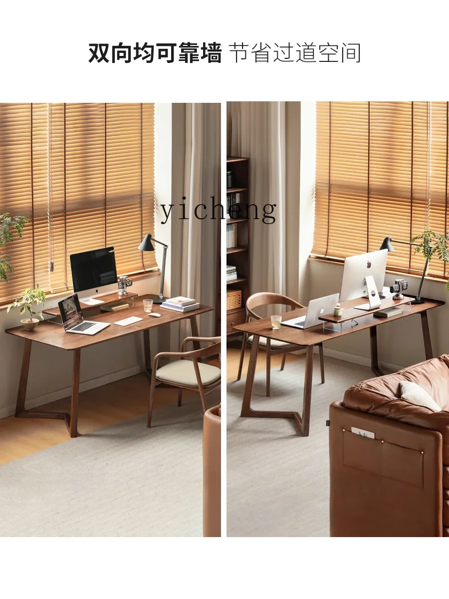 YFY Solid Wood Desk Study Computer Desk  Wall-Mounted Office Desk Home  Table living room decoration