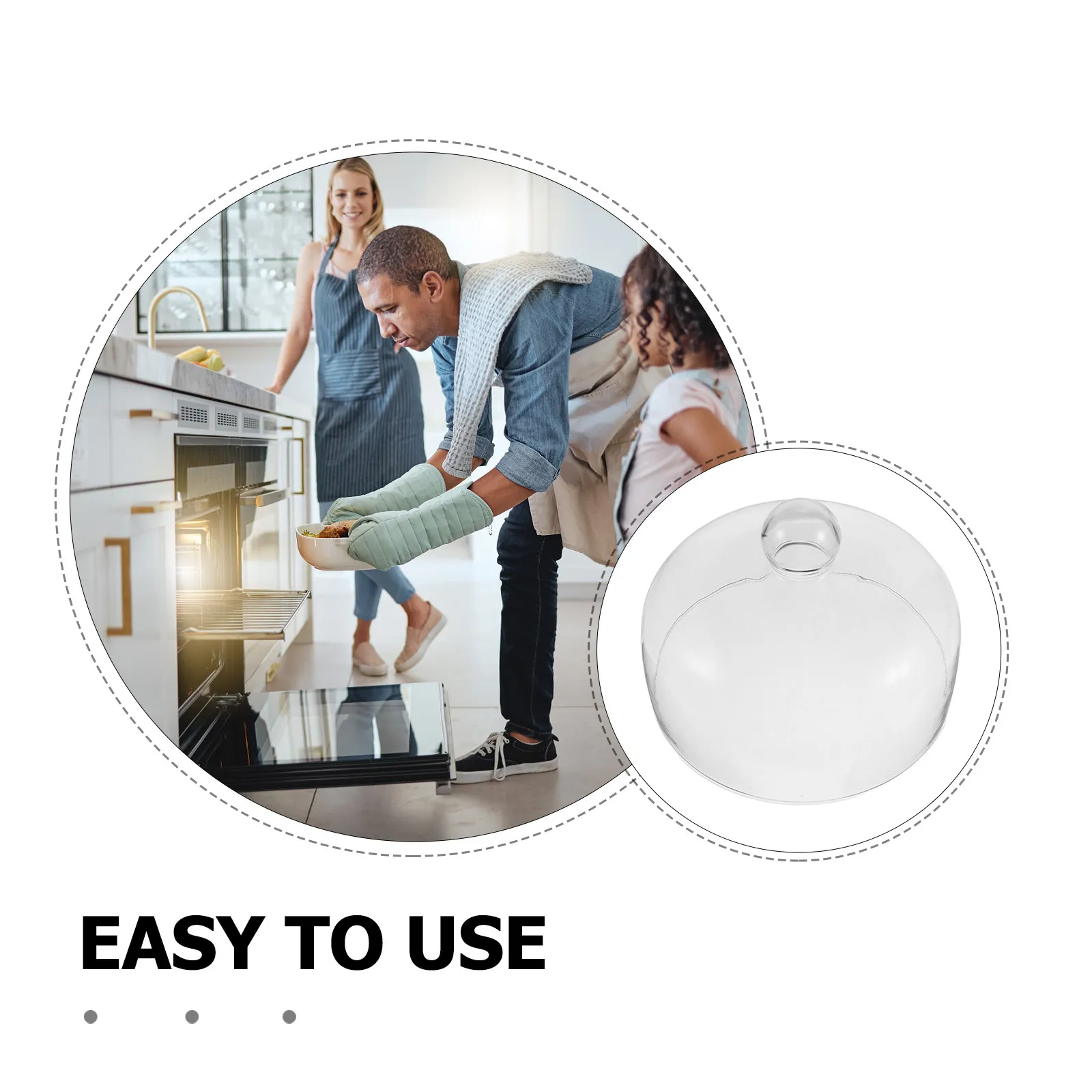 24Cm Glass Microwave Cover Transparent Splatter Guard Lid for Food Heating Locks Moisture Retains Flavor Universal Microwave
