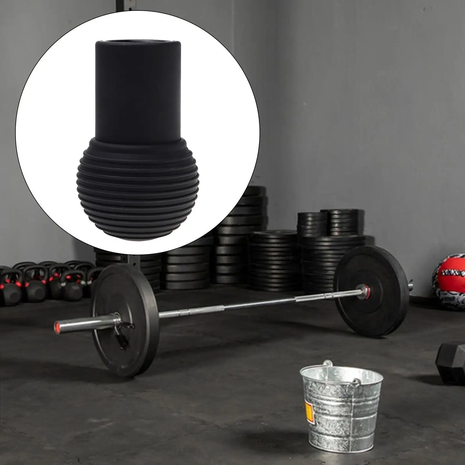 Barbell Landmine Attachment 360 Rotation Silicone Base for Deadlift Squat Press Core Strength Training Fitness Platform