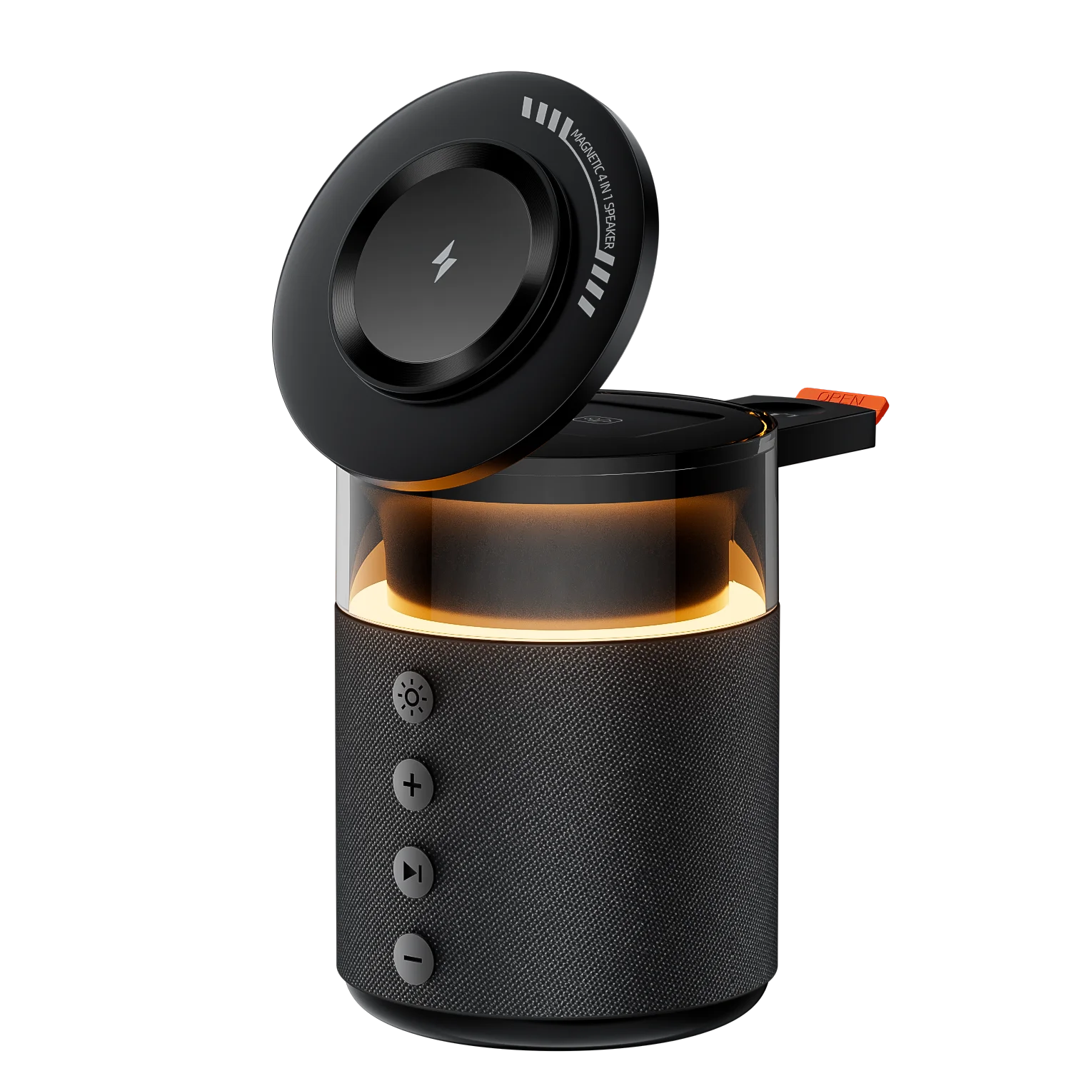 5-in-1 magnetisch draadloos laadstation met draadloze luidspreker Nachtlampje Snelle oplader voor iPhone iWatch AirPods met luidspreker