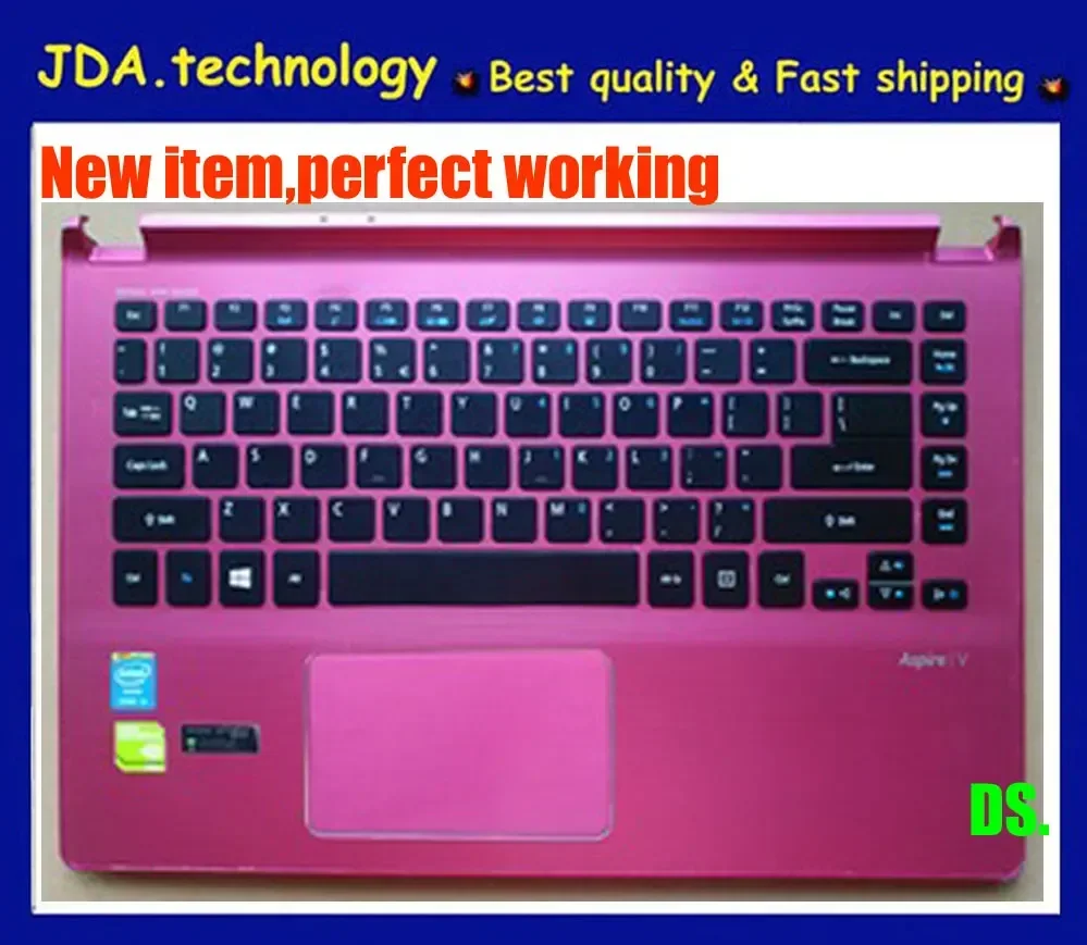 New top case for Acer Aspire V5-472 V5-473 V5-473g V7-482PG palmrest upper cover US keyboard Touchpad RED