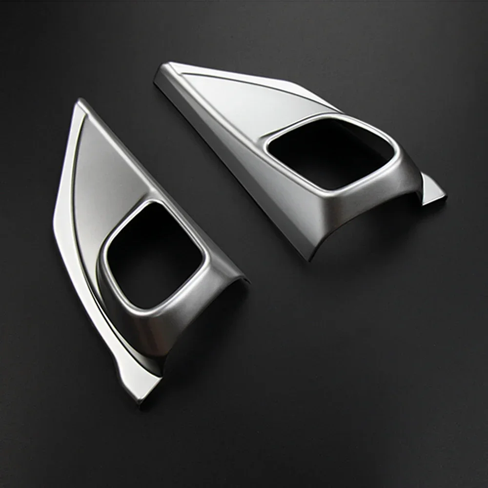 A Pair For 2012-2016 Honda CR-V 2013 2014 2015 CRV Matte Chrome Front Audio Speaker Trim Car Inner Audio Ring Cover
