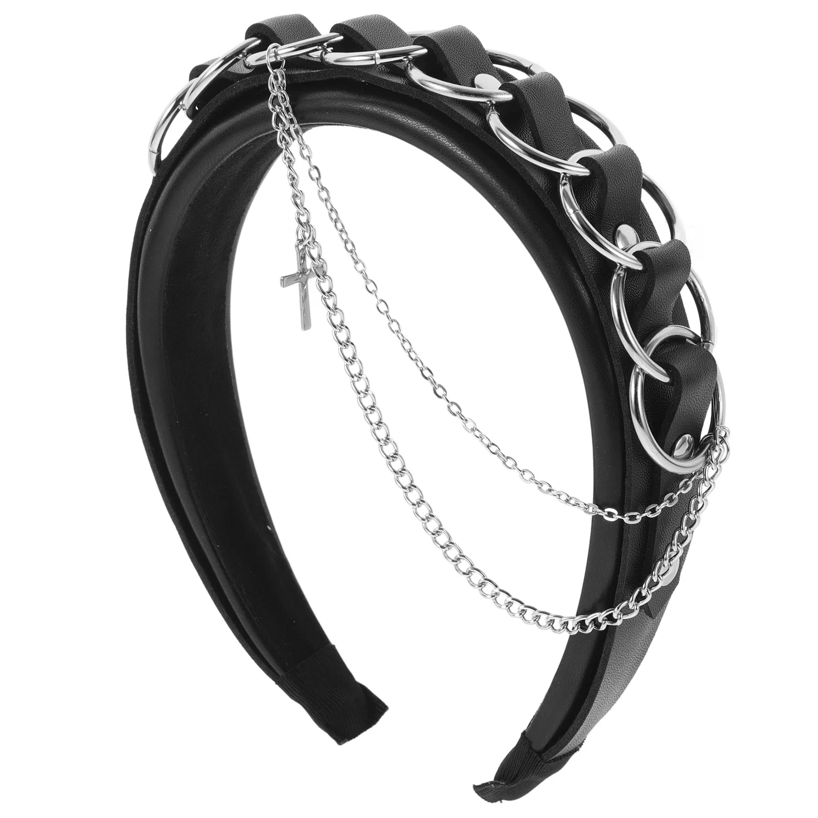 

Stylish Gothic Headband for Women Punk Lolita Inspired with Chain Detailing Unique Hair Accessory for Night Out Events