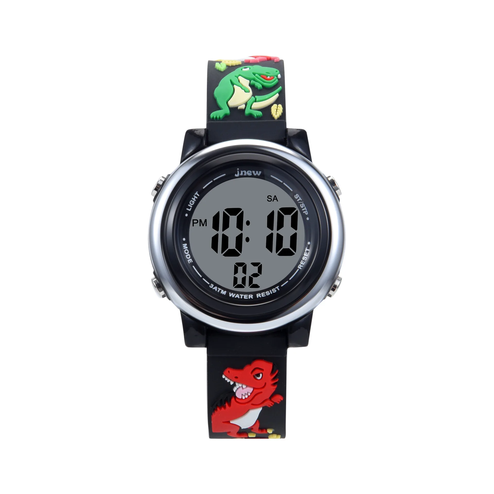 Uthai C09 Kinderen Elektronische Horloges Led Schattige Cartoon Dinosaurus Alarm 30M Waterdicht Lichtgevende Jongen Student Smart Watch Cadeau