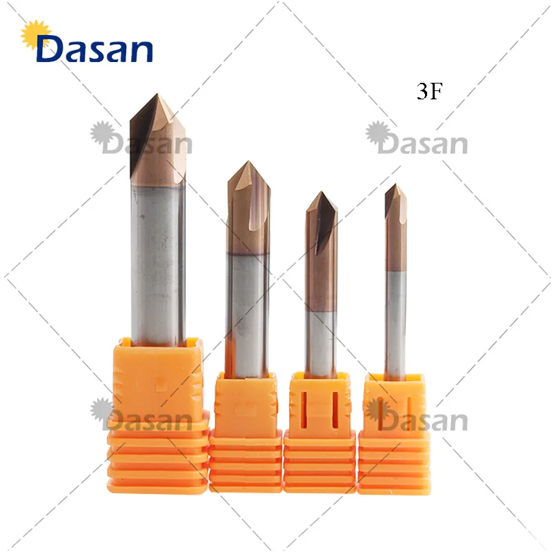 1 Uds broca de chaflán HRC55 3MM 4MM 5MM 6MM 8MM 10MM herramientas de biselado de taladro de agujero de máquina acero de carburo para aluminio