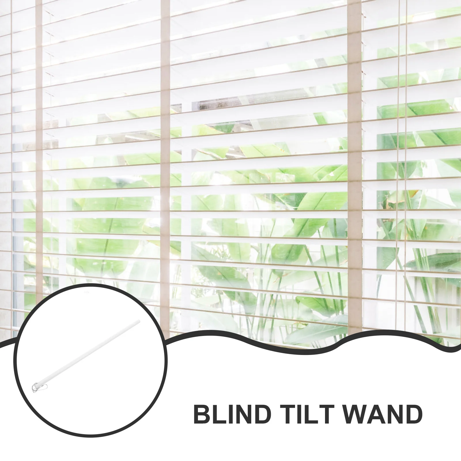 

17 Inch White Curtain Pull Wand Acrylic Drapery Rods for Window Blinds Simple Style Lightweight Easy Installation Hardware