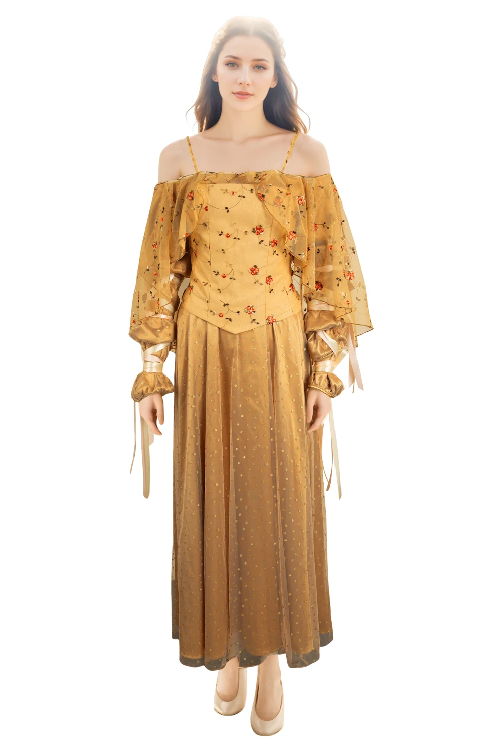 

Padme Cosplay Amidala Movie Space Battle Women Costume Picnic Yellow Dress Disguise Adult Roleplay Fantasia Halloween Outfits