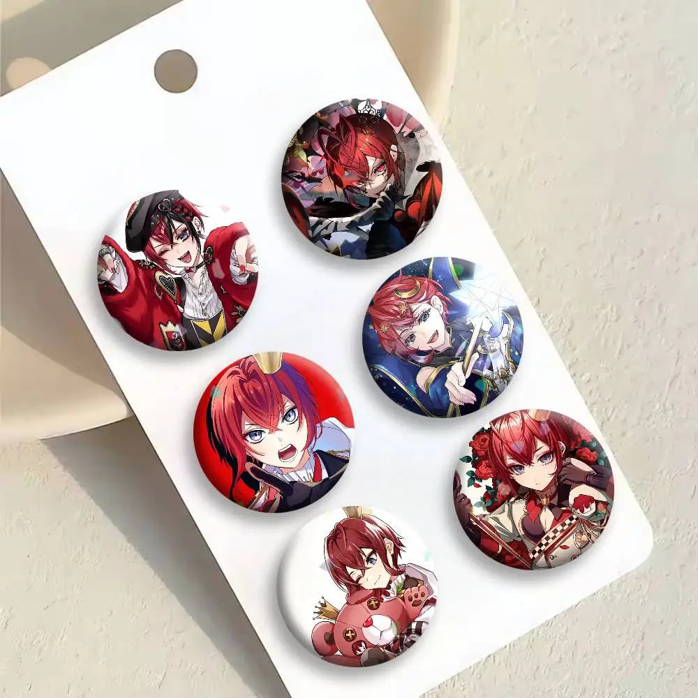 Cute Twist Wonderland Riddle Rosehearts Badges Creative Tinplate Button PinsBrooch Badge Clothes Backpack
