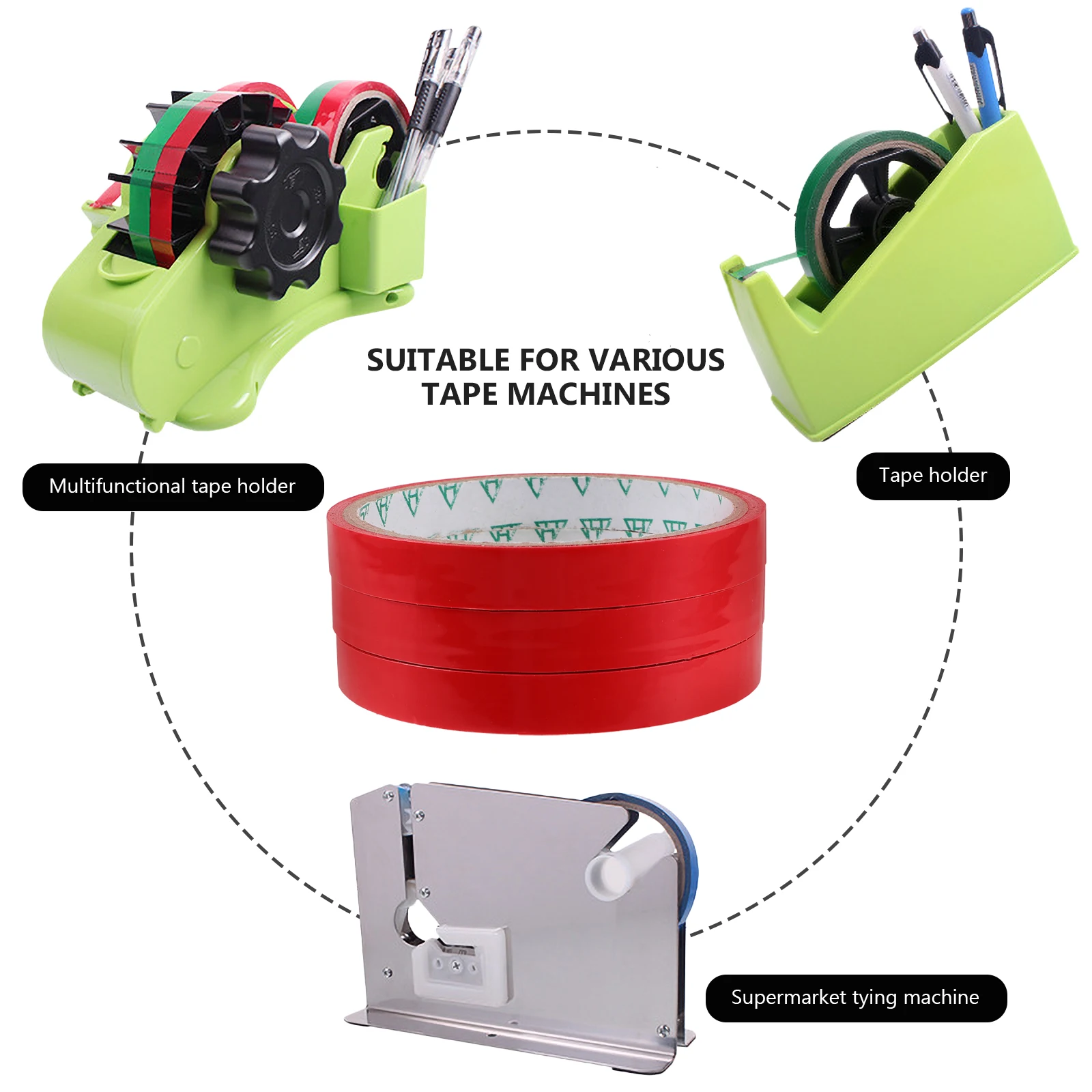 

12 Pcs Brown Tape Packaging For Shipping Bag Tapes Tying Sealing Sealer Packing Red Packing Sealing Packaging Tape Roll