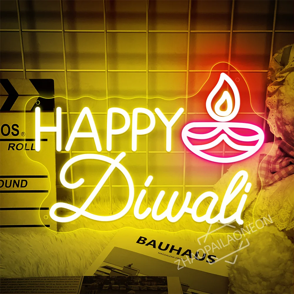 

Счастливый Дивали Неоновая Вывеска на заказ Вечеринка Дивали Светодиодная Неоновая Вывеска Дивали Домашний Настенный Декор Индуистский Фестиваль Празднования Знак Дивали Подарки