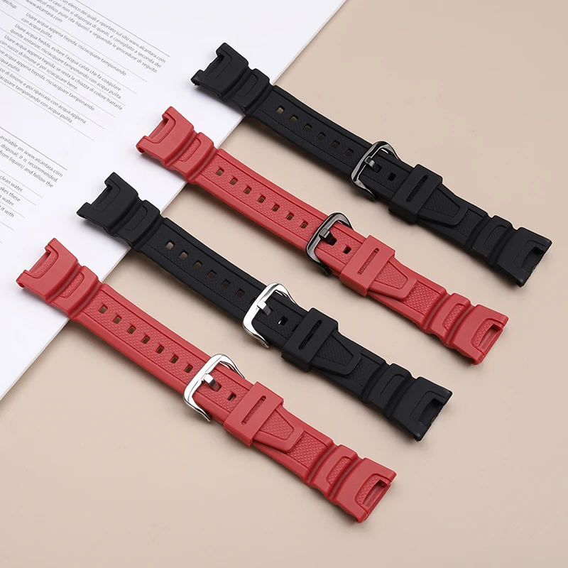 Pour mol G-shock Série SGW-100 Silicone Bracelet De Montre Étanche dehors Bracelet sgw-100 Noir Rouge Bracelet De Montre Doux