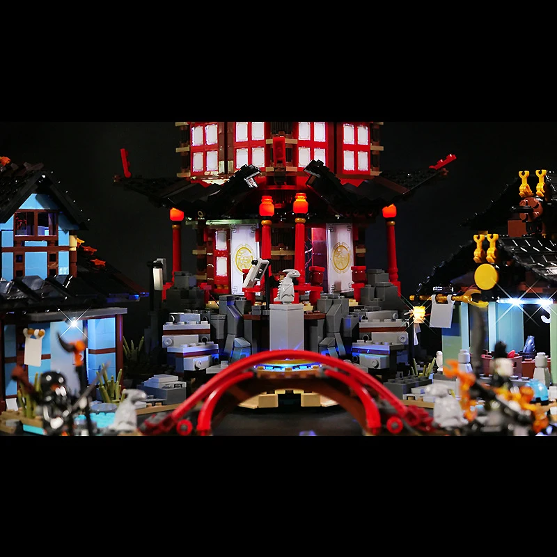 مجموعة إضاءة LED DIY لـ LEGO 70751 Temple of Airjitzu (إضاءة LED فقط، بدون نموذج كتل)