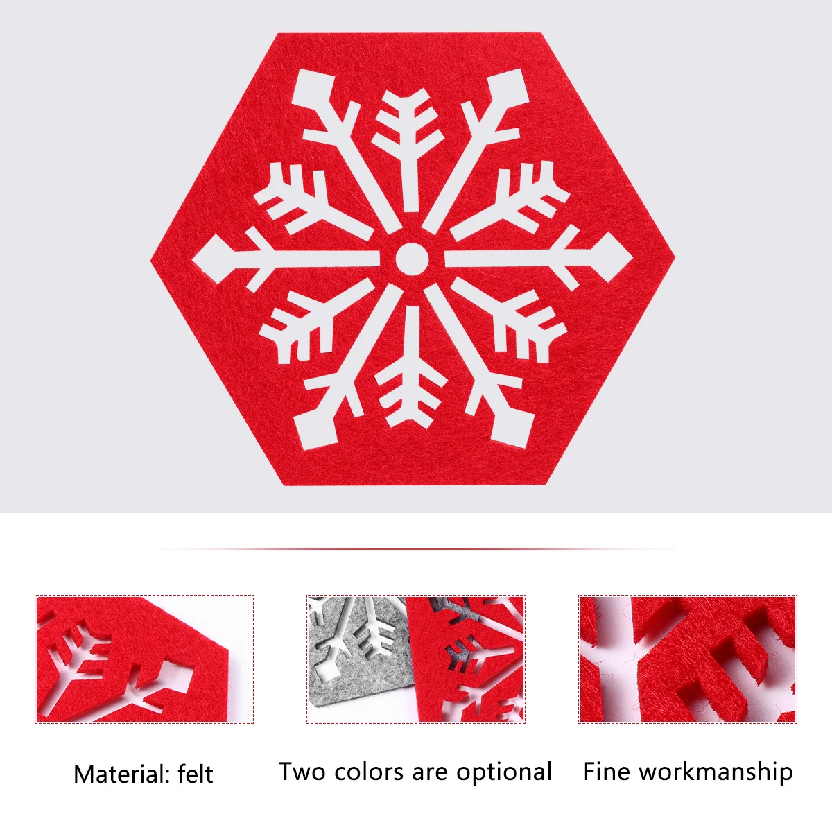 

14Pcs Snowflake Pattern Cup Mats Heat Resistant Felt Coasters for Countertops Pots Pans Insulated Hot Dish Protector Soft Safe