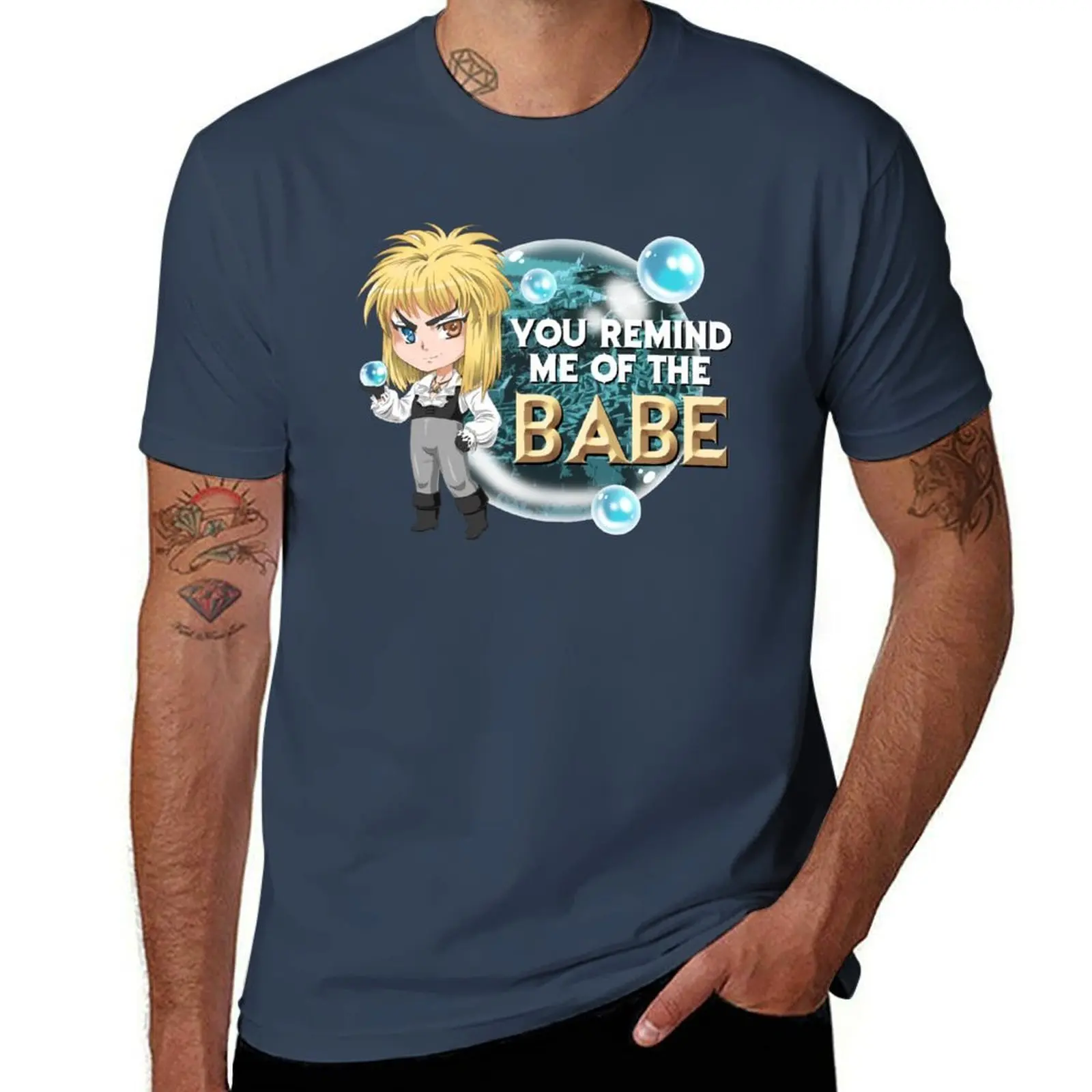 

Jareth, the goblin chibi T-Shirt Basic Short Sleeve Cotton Blend T-Shirt