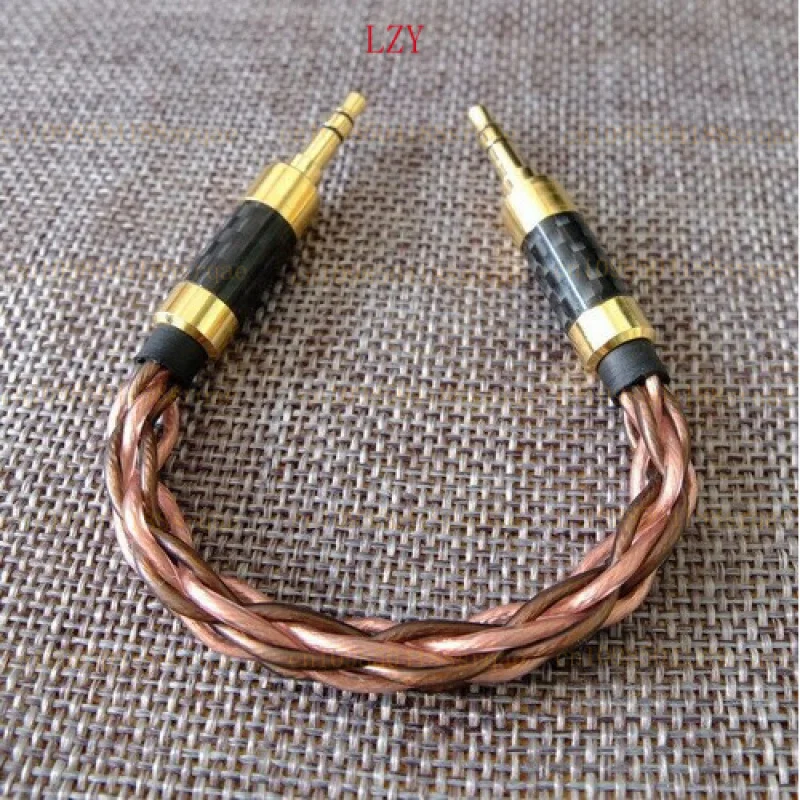 95new DIY لسوني كيمبر كابل سلك مُعاد تركيبها التوازن 8-سلك مضفر كابل 3.5 مللي متر جاك 10 سنتيمتر