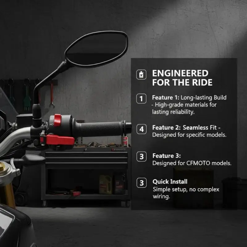 Motorcycle Horn Switch Button Cover for 250SR NK Protective Shell and Extension Bracket Lightweight and Practical Upgrade