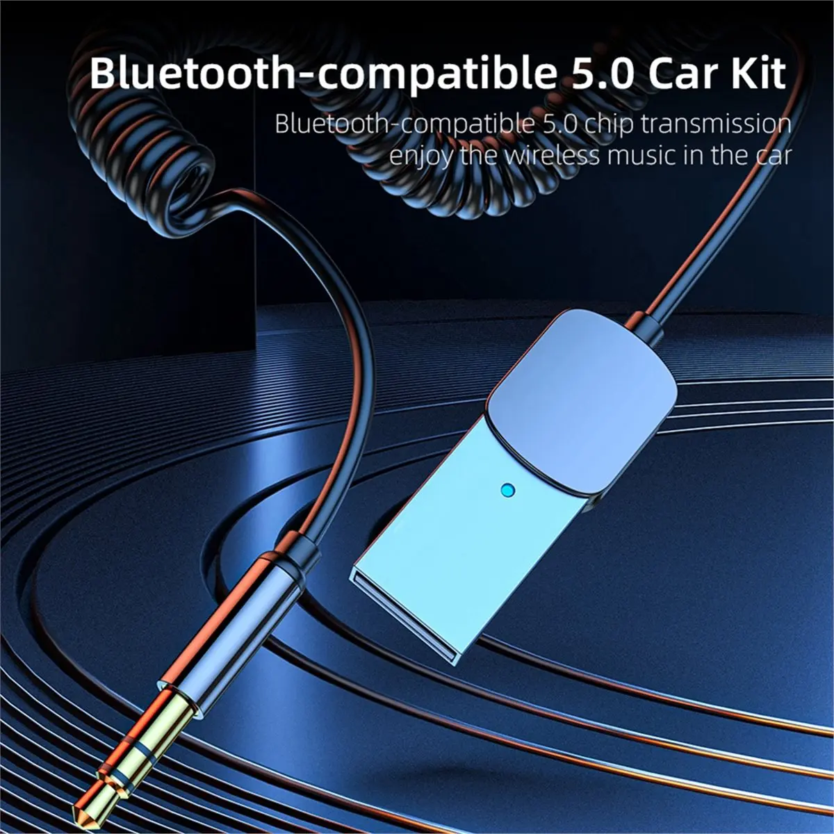 

Bluetooth 5.0 Aux-адаптер, автомобильный беспроводной приемник, USB-адаптер с разъемом 3,5 мм, аудио-микрофон, комплект для громкой связи в автомобиле, динамик-передатчик