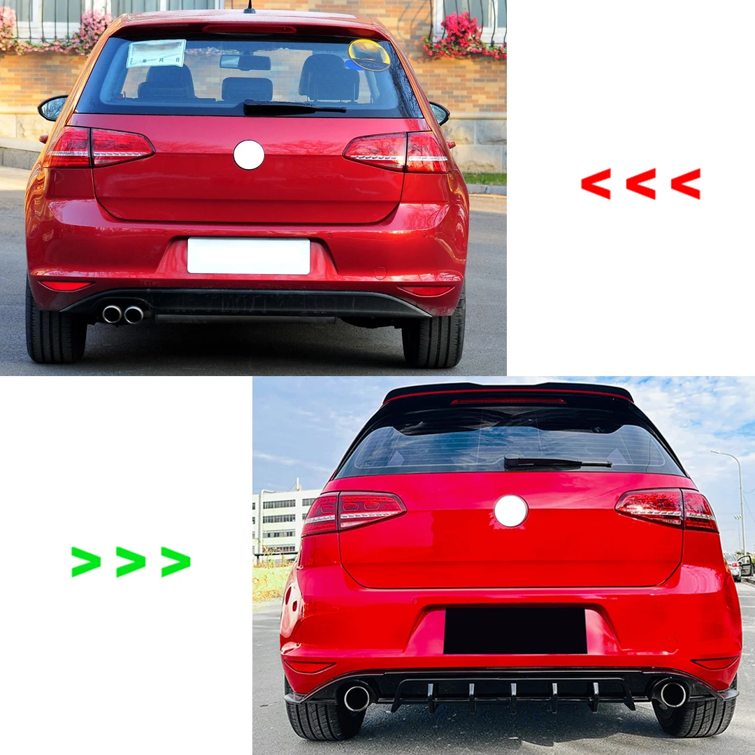 

Sport Rear Diffuser For Golf 7 MK7 2013-2016 GTI GTD and Standard Version Bumper Lip Cover Trim Tuning Protector Guard Air Dam