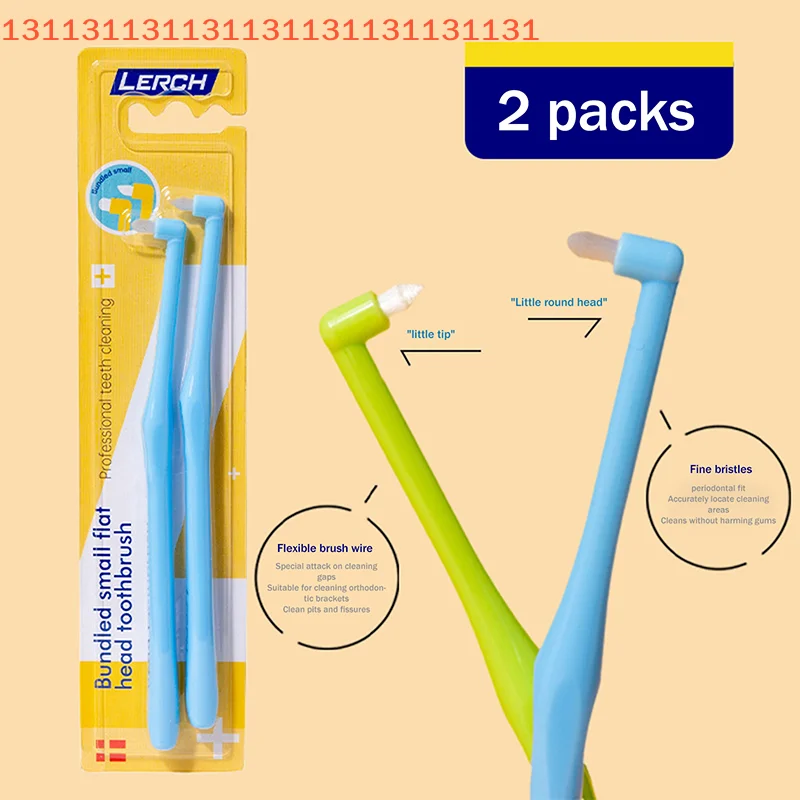 Soft Hair Small Head Single-Beam Toothbrush for Interdental Cleaning Adult Oral Care Deep Cleaning Tool for Teeth Implants