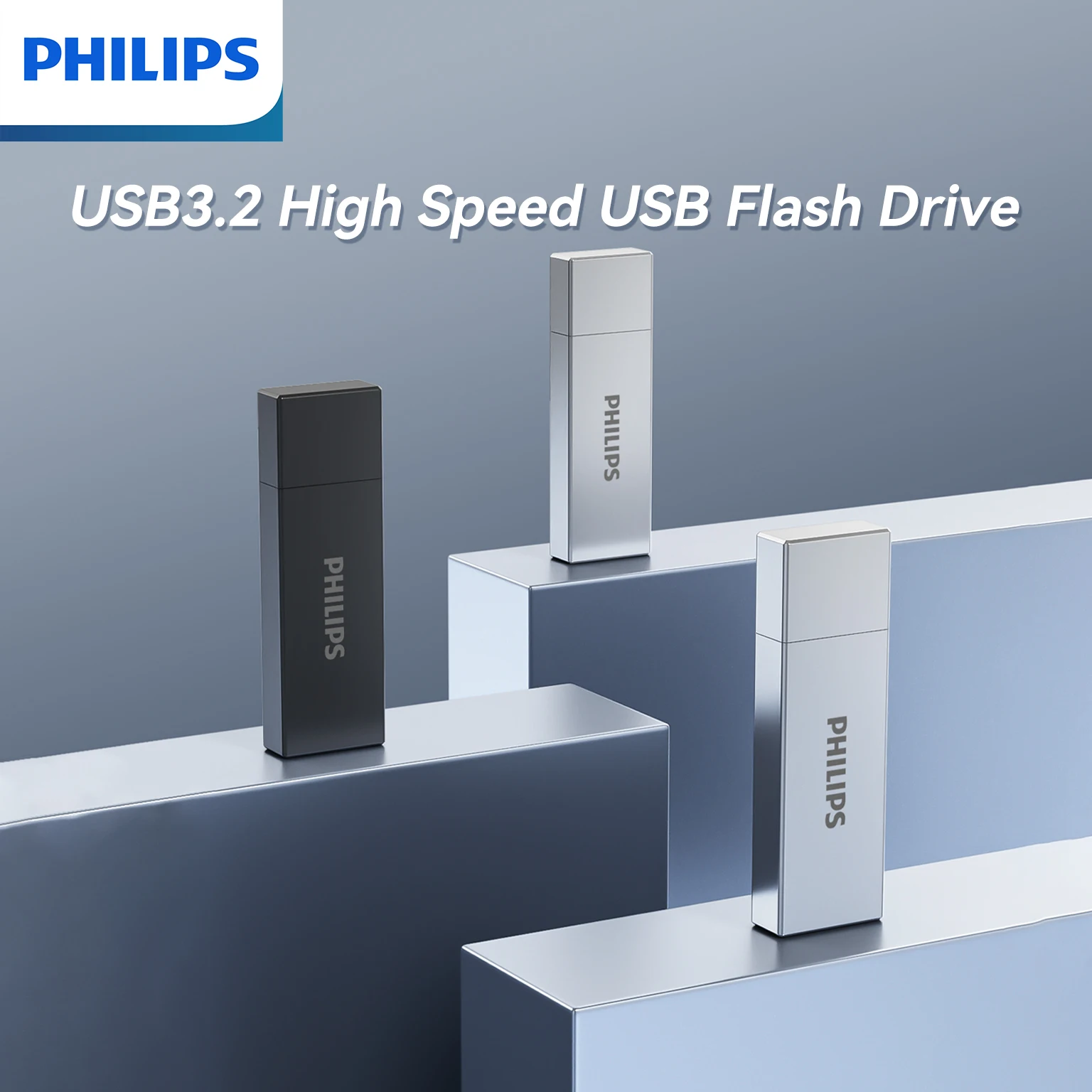 Philips USB 3.2 Flash Drive 16GB 32GB 64GB 128GB 256GB Pendrive High Speed USB Flash Drive Memory Stick Pen Drive Business Gift