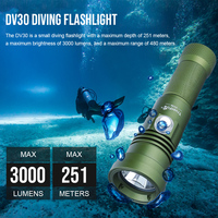 Trustfire DV30 3000lm Diving Flashlight 21700 Diving Lantern IP68 Waterproof 6500K Underwater Torch Six-speed dimming mode Scuba