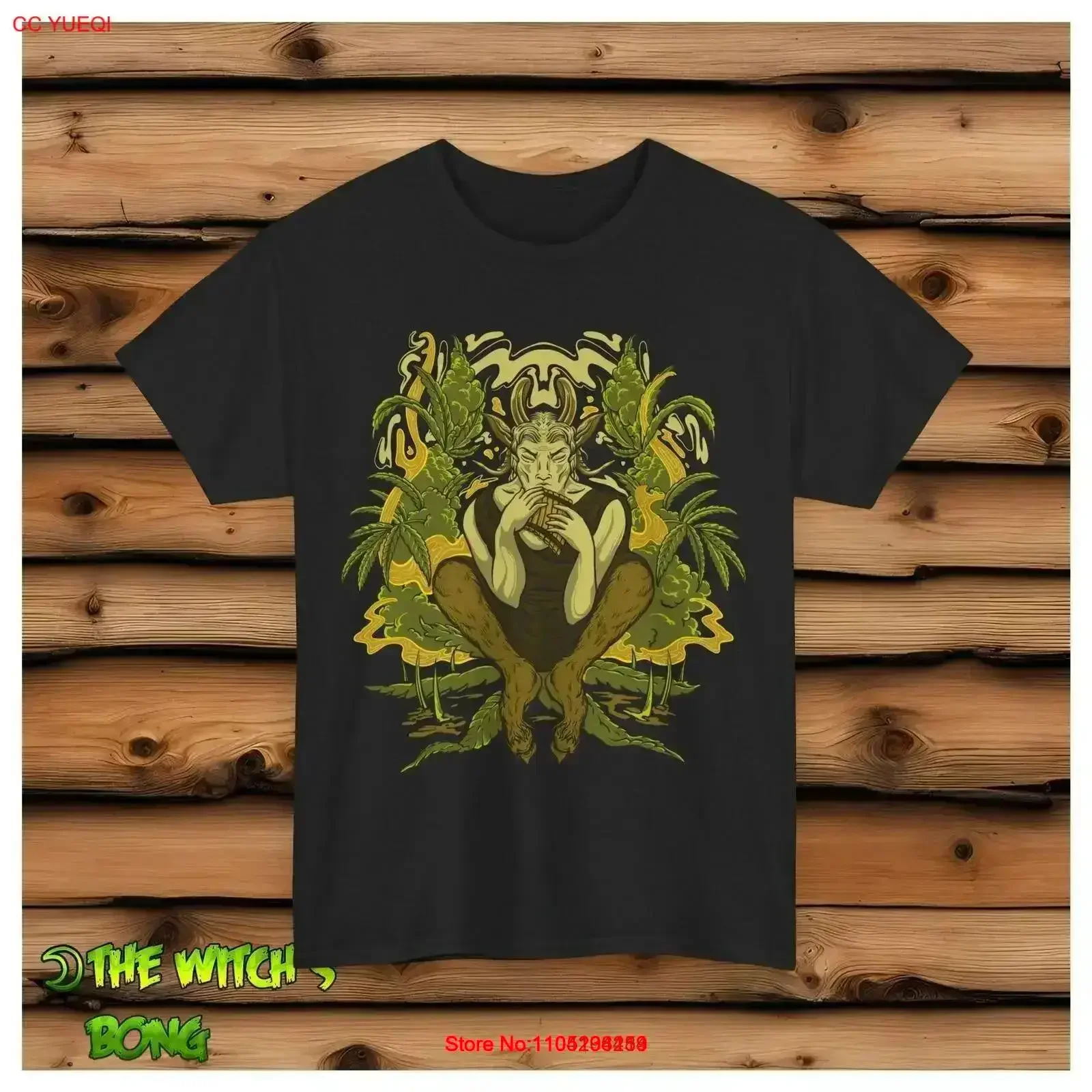 Pan Satyr Pagan Wiccan Occult Adult T shirt vintage Washed Slightly Top For Everyday Wear streetwear graphic Soft vintage homme