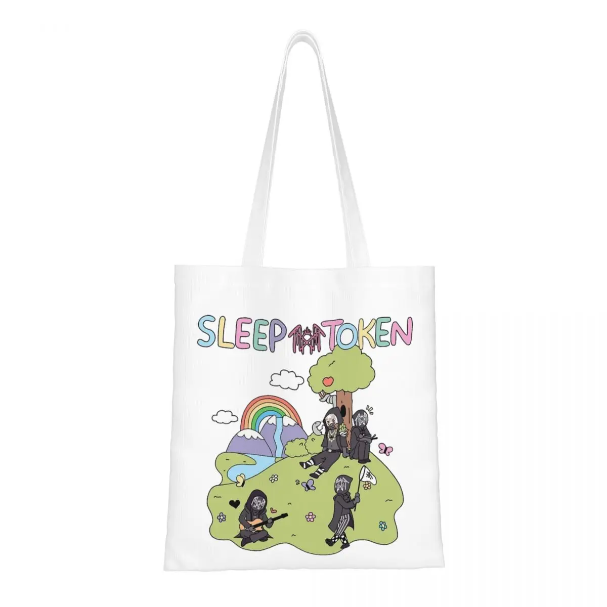 

Sleep-Tokens The Legend In Park Canvas Tote Handbag Shoulder Bags Reusable Shopping Bags for Women