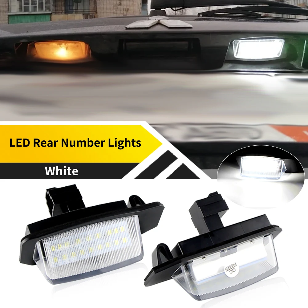

2Pcs For Peugeot 4007 2007-2013 / Peugeot ION 2010-2021 LED License Plate Light White 6000K