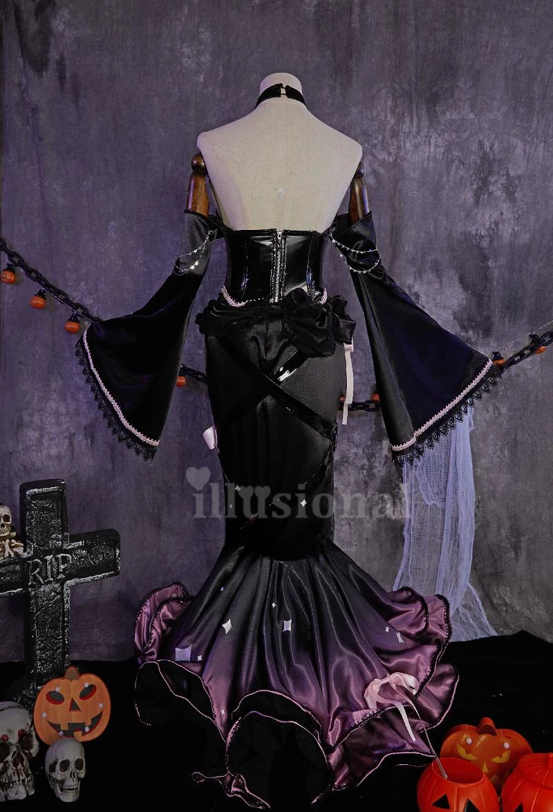 Gioco illusional Procyon lotor orecchino Costume Cosplay orecchino Little Demon Black Dress costumi di Halloween femminili