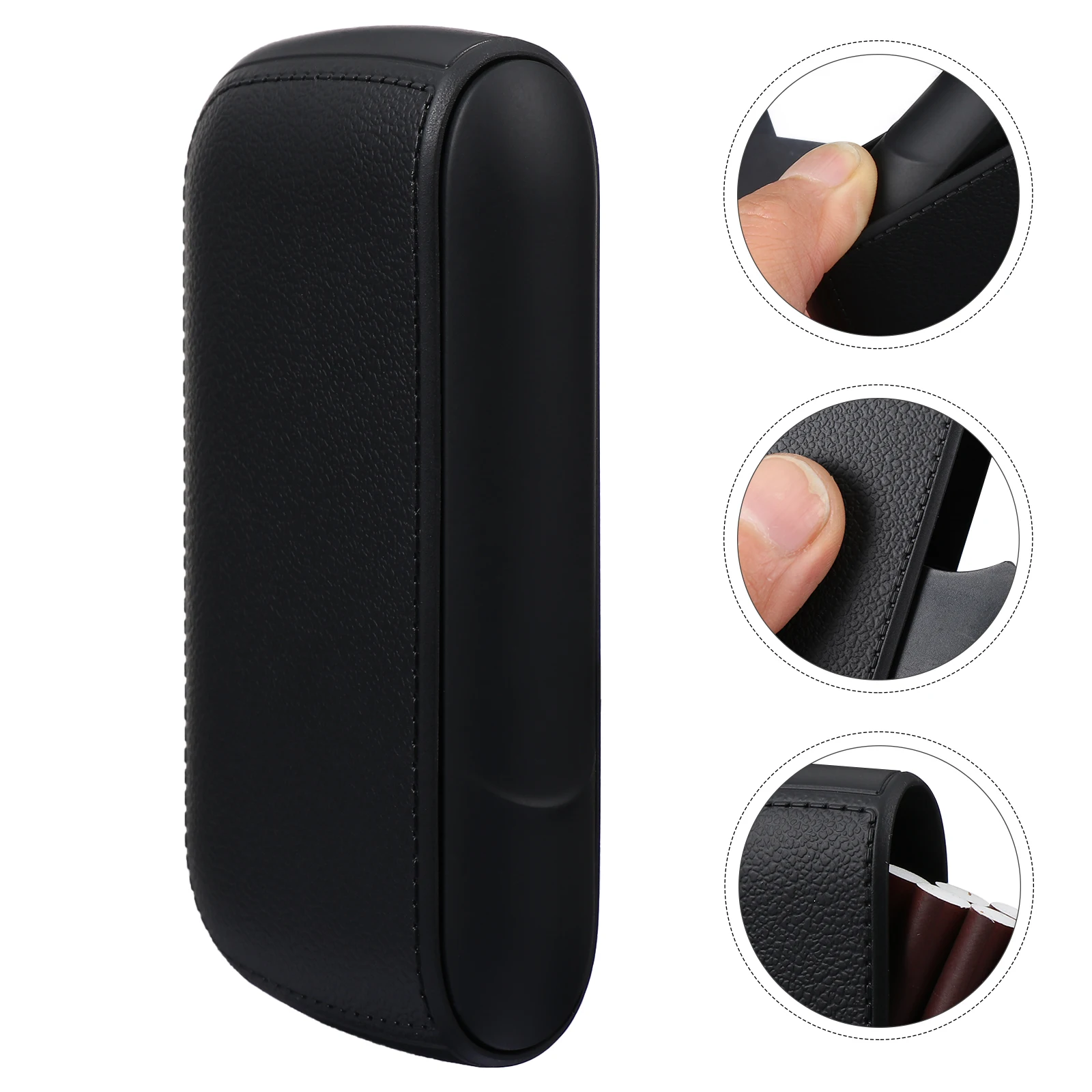 

1pc Portable Cigarette Case Waterproof Cigar Storage Travel Smoke Container Thin Sealed Moistureproof Black Plastic
