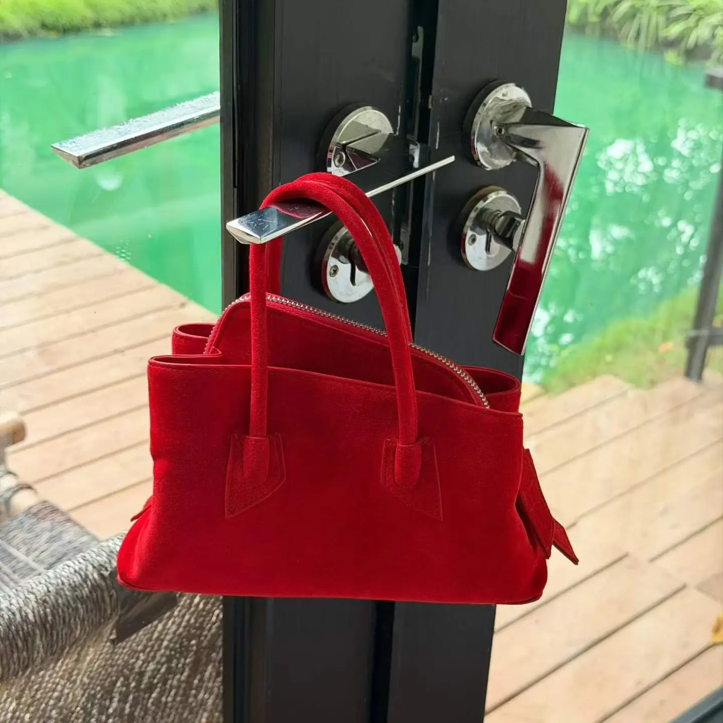 

Luxury High Quality Cowhide Irregular Underarm Bag New Niche Design Mini Vintage Geometric Layer Fashion Lady Shoulder Handbags