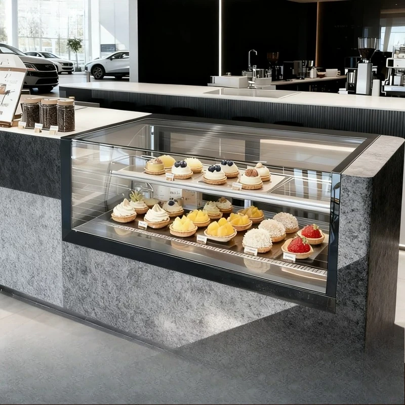 

Recessed Bar Dessert Display Cabinet Cake West Point Refrigerated Freezer