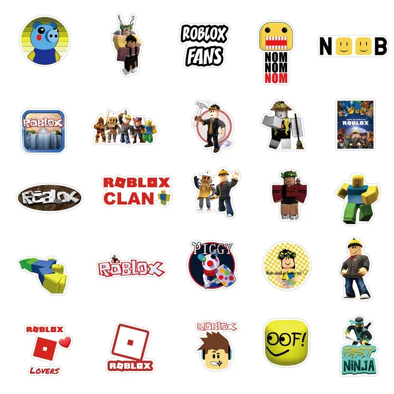 50 sztuk Roblox naklejki do gier walizka kubek na wodę artykuły papiernicze telefon komórkowy samochód skuter Laptop naklejka dekoracyjna na lodówkę