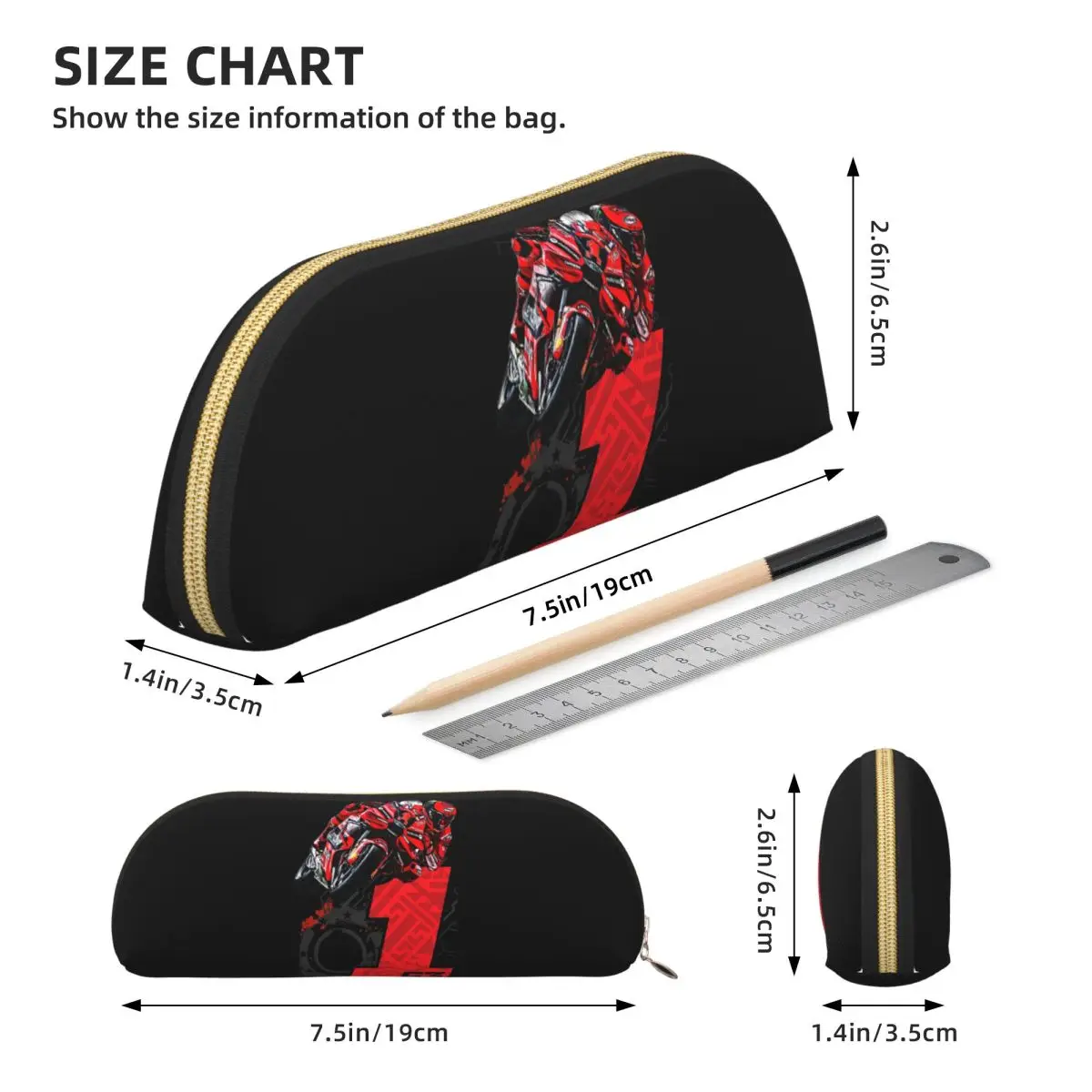 프란체스코 바르가야 넘버 1 모토GP 필통, 연필 파우치, 문구류 수납, 펜 박스, 필통, 남아 여아 선물용