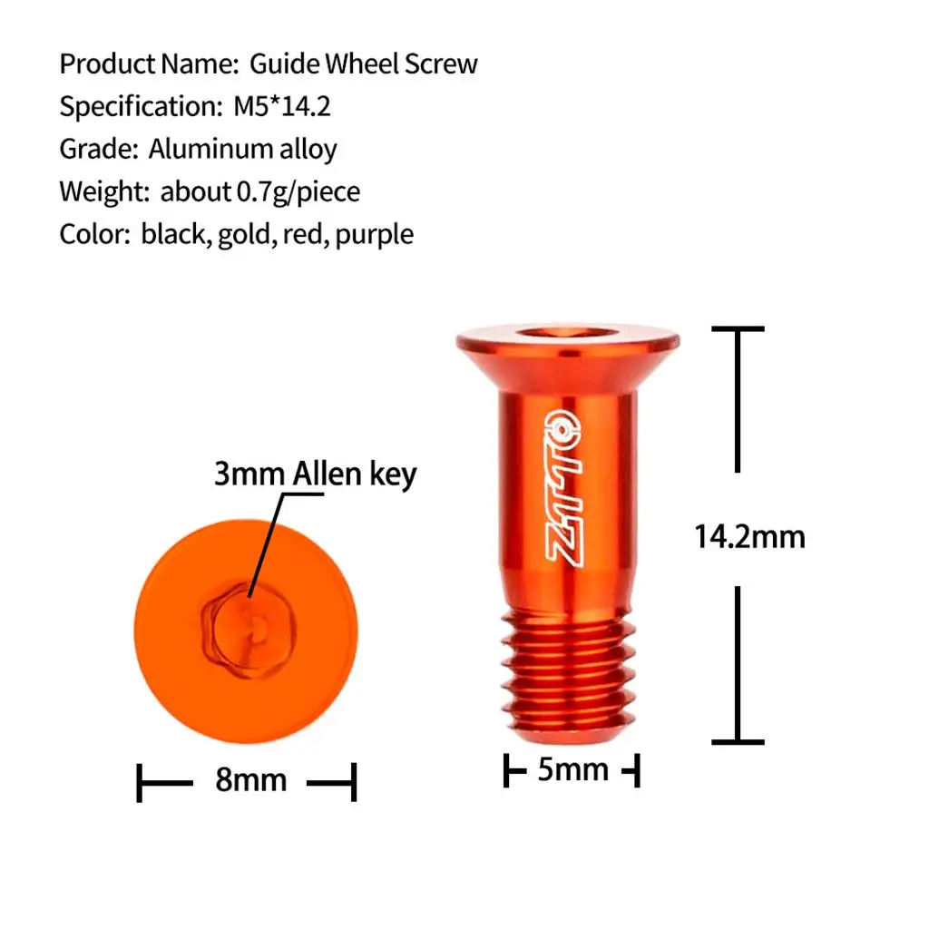 Afbeelding 7: Geleidewielschroef Duurzame bout Achterderailleur Aluminiumlegering Accessoires, weggereedschap voor vouwfiets, mountainbike, MTB