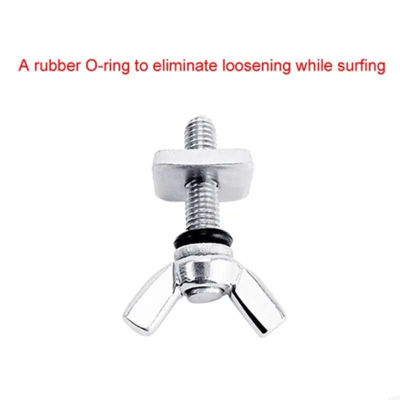 Metal Board Fastener Hardware for Paddling and Board Use, Threaded Wing Head Screw with Sliding Plate for Installation