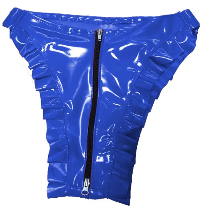 Woman 2019 Latex 100% Natural Rubber Underwear Handmade Pleated Mini Shorts Briefs Zipper New Material Customize Size XXS-XXL