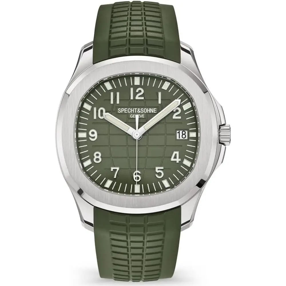 

Мужские часы Specht & Söhne с японским механизмом Miyota 8215, спортивные, классические, автоматические, механические, на резиновом ремешке