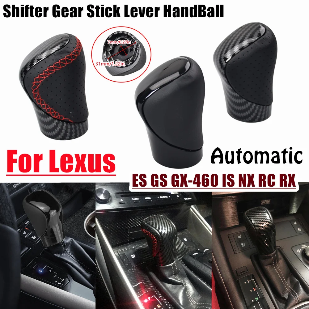 AT Automatic Gear Shift Knob PU Leather Shifter Handball For Lexus ES GS-450H GX IS-300 NX-300H RC-300 RX-350 2015-2021